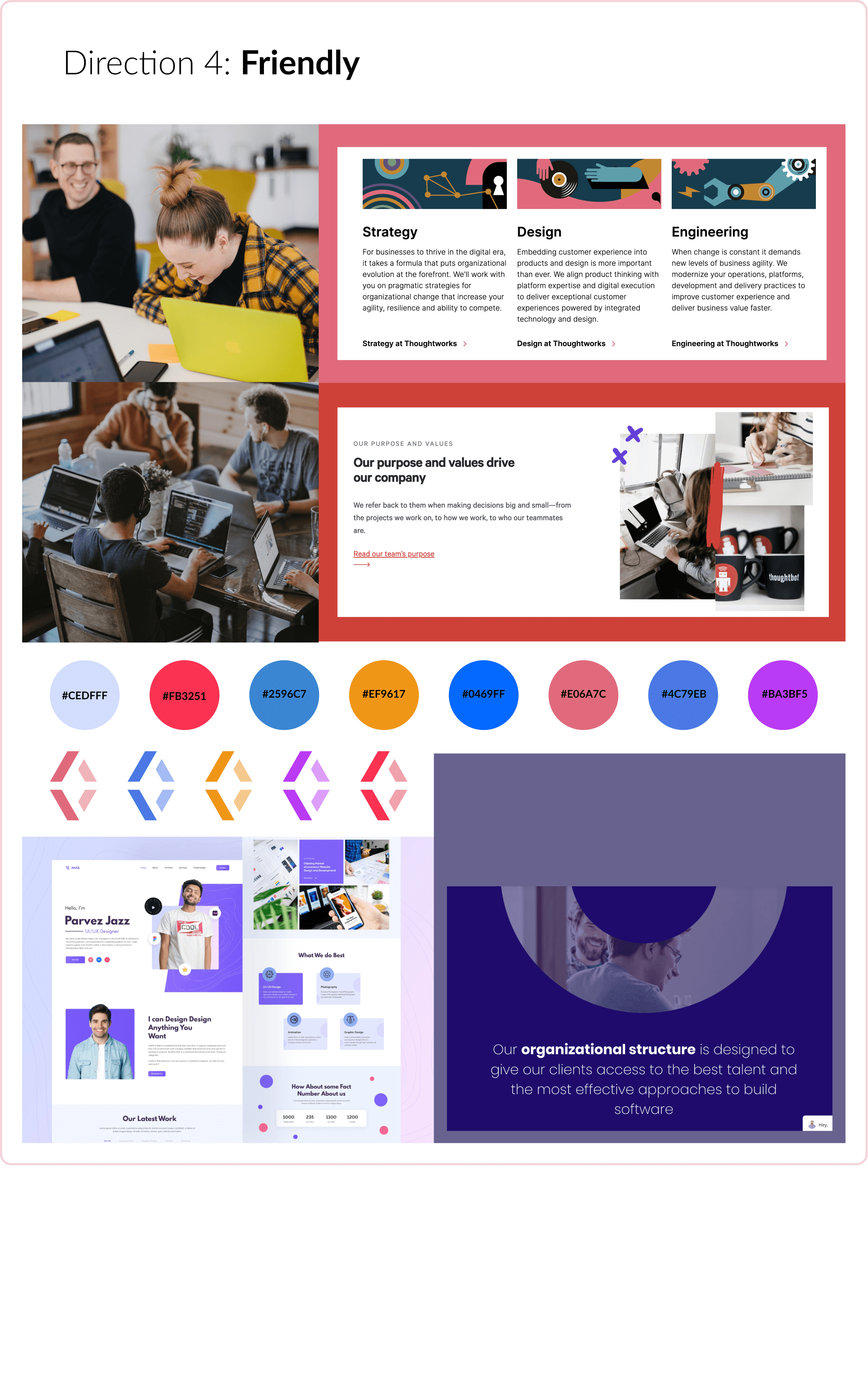 Applied Visions moodboard four - a friendly, more RBG colored approach