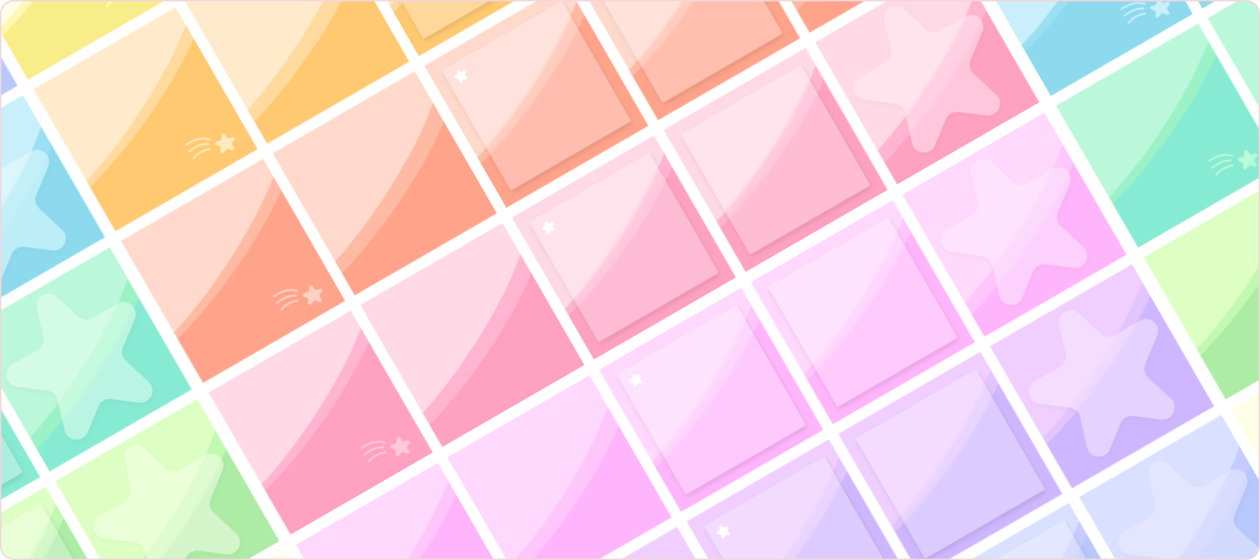 Moonglow background graphics in the full rainbow