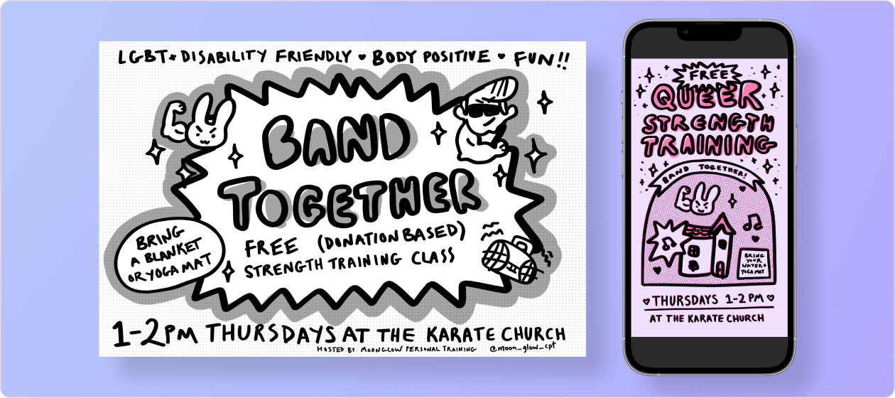 Moonglow physical poster and insta story version